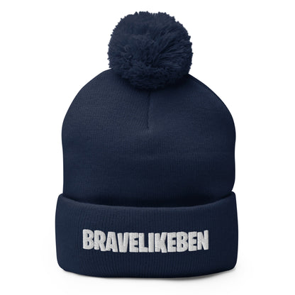 Pom-Pom Beanie | Brave Like Ben | Wordmark Logo