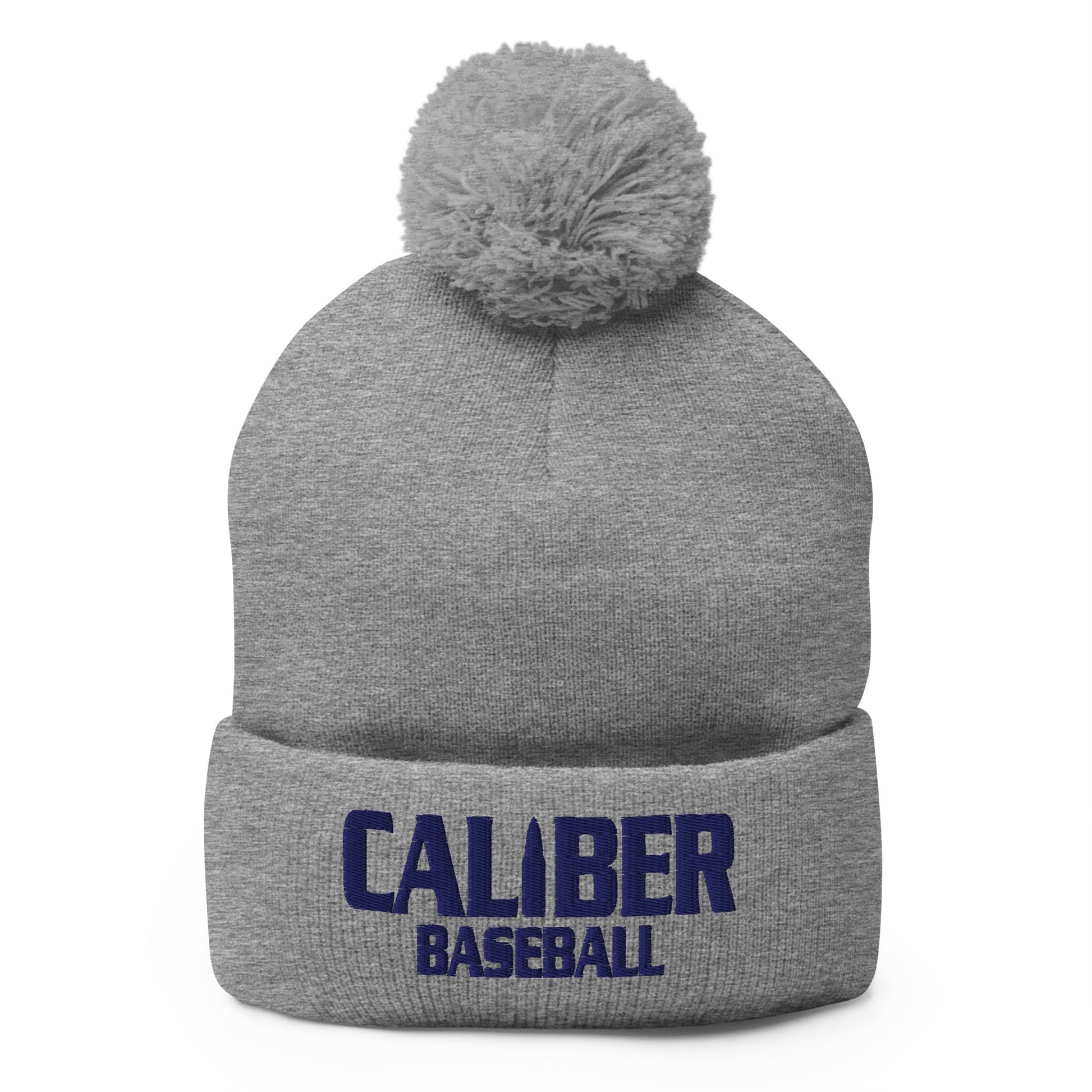 Pom - Pom Beanie | Caliber Baseball | Varsity Script Logo