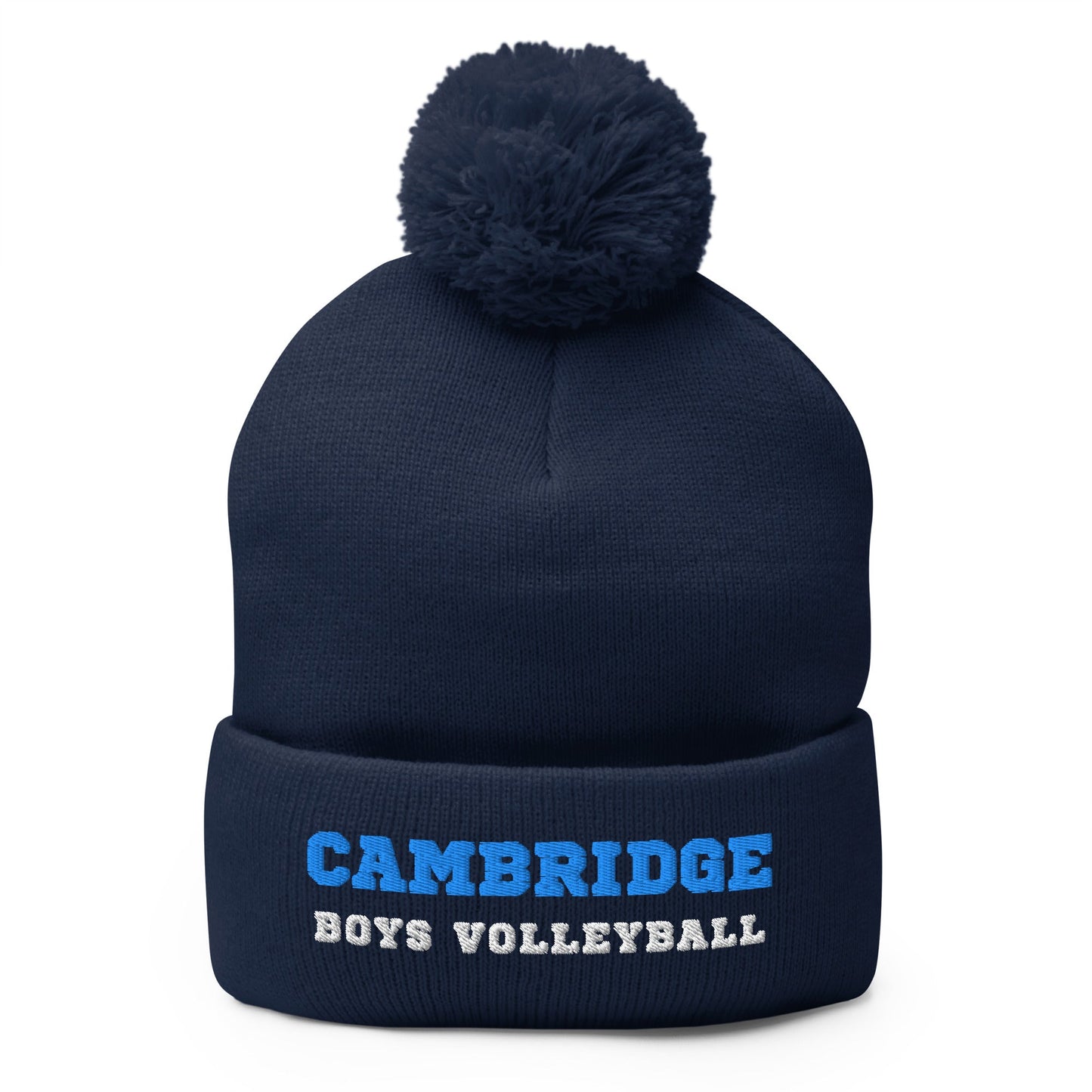 Pom - Pom Beanie | Cambridge Volleyball | Block Script Logo