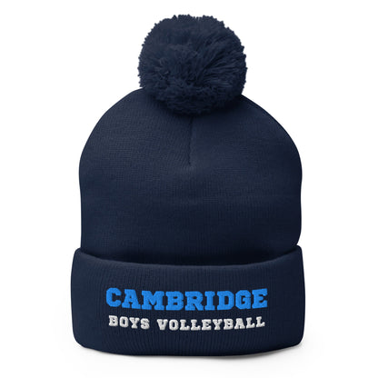 Pom - Pom Beanie | Cambridge Volleyball | Block Script Logo