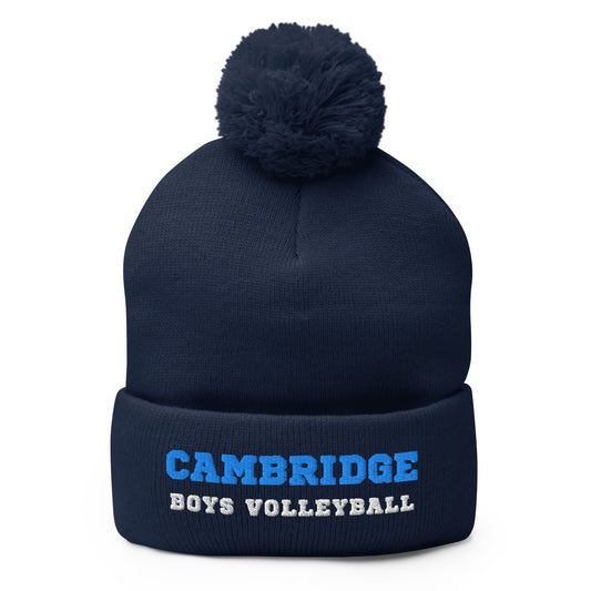 Pom - Pom Beanie | Cambridge Volleyball | Block Script Logo