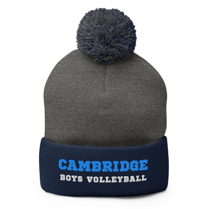 Pom - Pom Beanie | Cambridge Volleyball | Block Script Logo