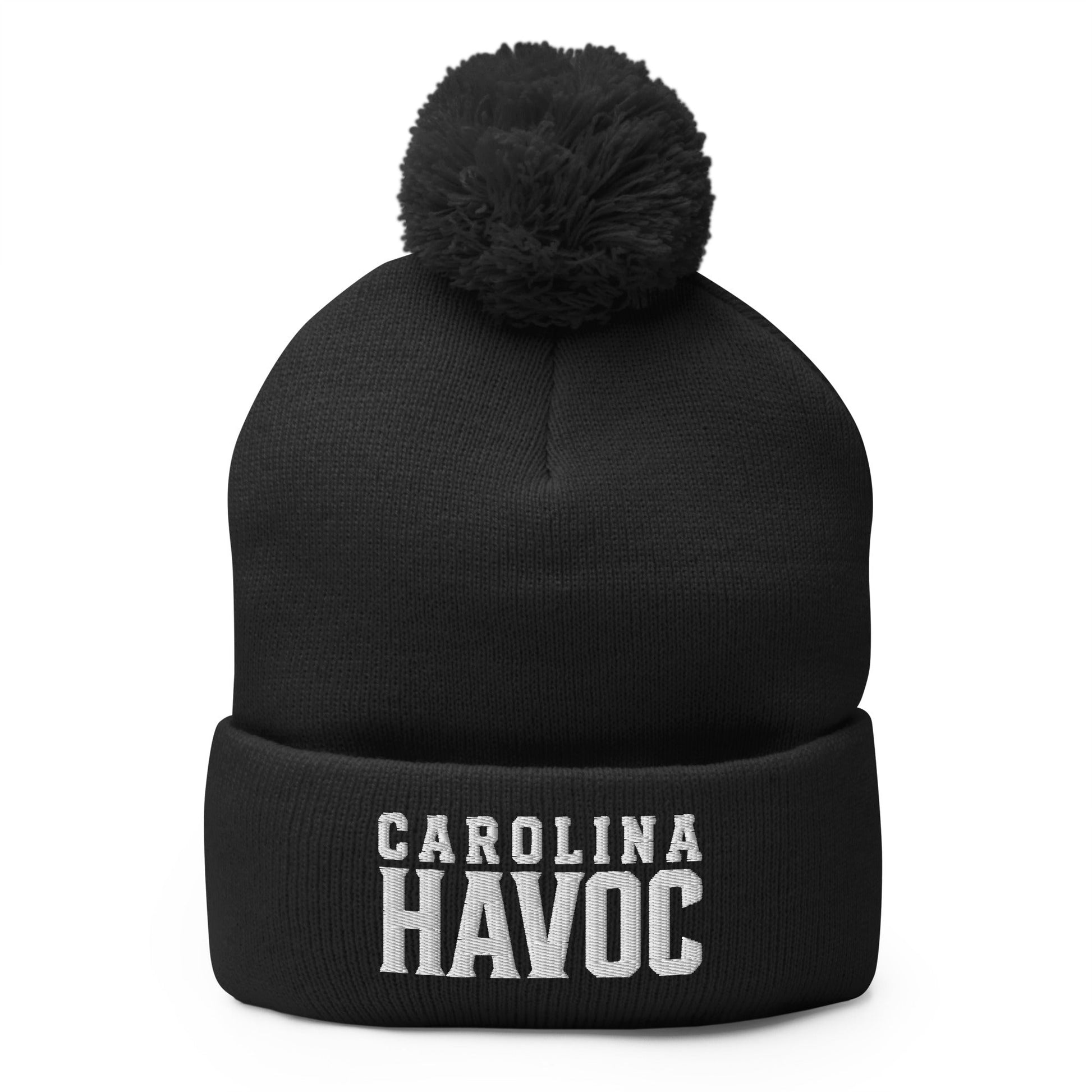 Pom-Pom Beanie | Carolina Havoc | Emblem Logo