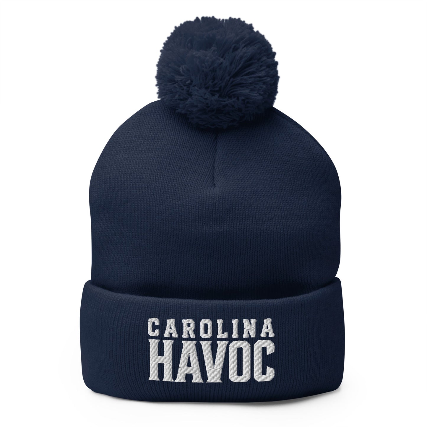 Pom-Pom Beanie | Carolina Havoc | Emblem Logo