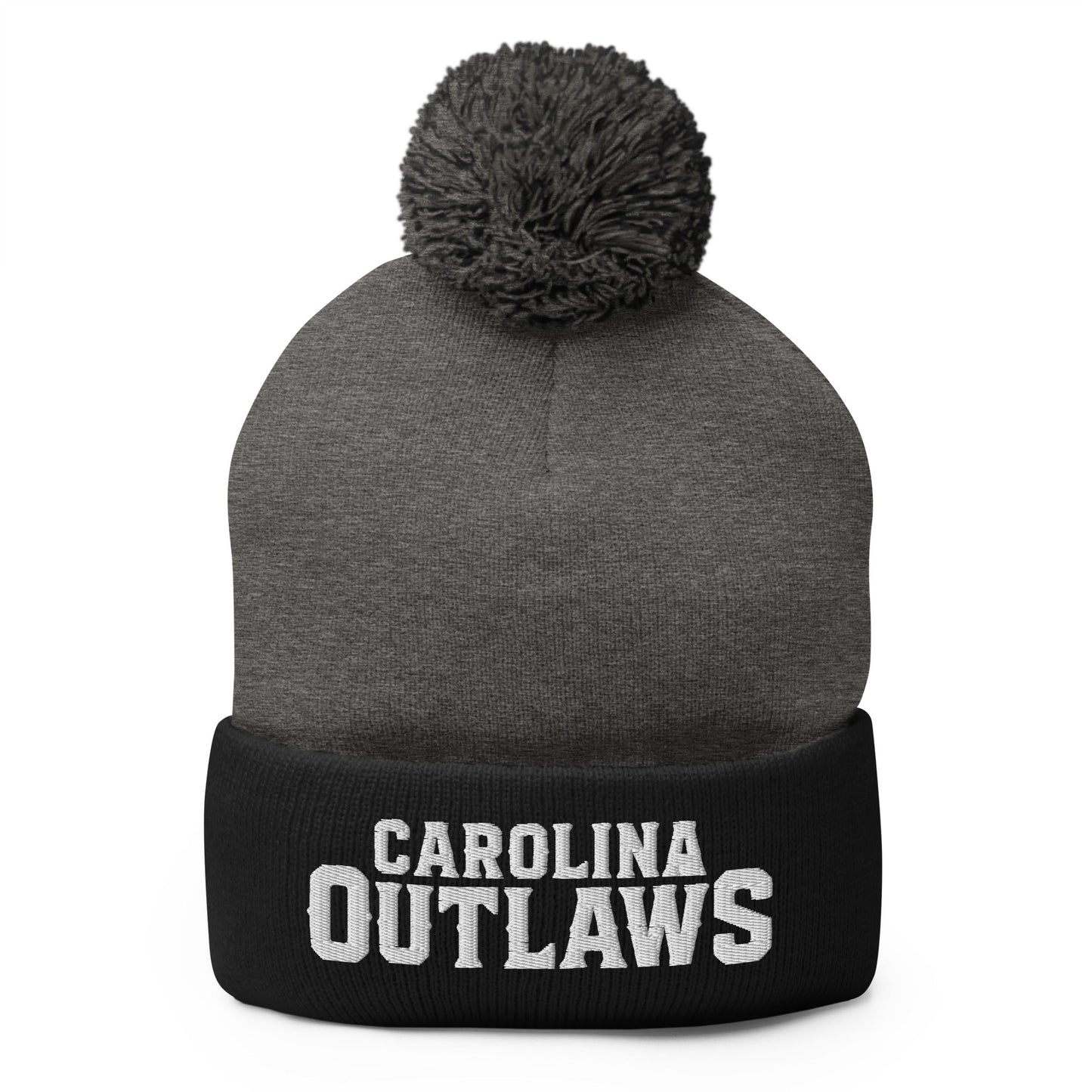 Pom-Pom Beanie | Carolina Outlaws Baseball | Script Logo