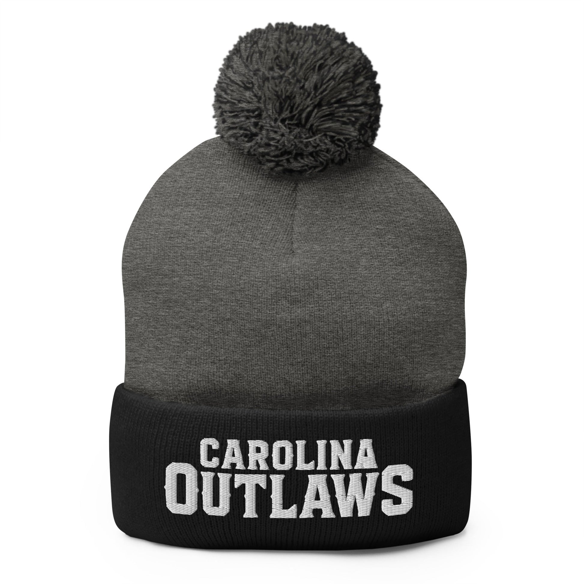 Pom-Pom Beanie | Carolina Outlaws Baseball | Script Logo