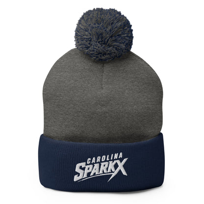 Pom-Pom Beanie | Carolina Sparkx | Vanguard Logo