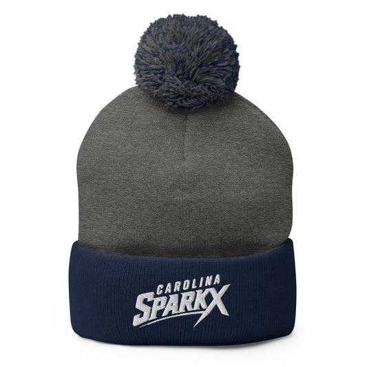 Pom-Pom Beanie | Carolina Sparkx | Vanguard Logo