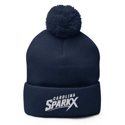 Pom-Pom Beanie | Carolina Sparkx | Vanguard Logo