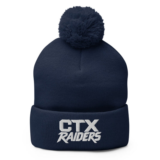 Pom-Pom Beanie | Central Texas Raiders | Crest Logo