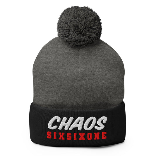 Pom - Pom Beanie | CHAOS 661 7u | SixSixOne Alt Logo