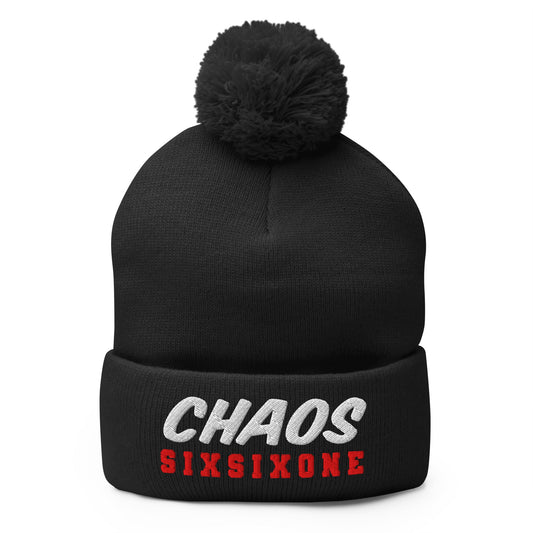 Pom - Pom Beanie | CHAOS 661 7u | SixSixOne Alt Logo