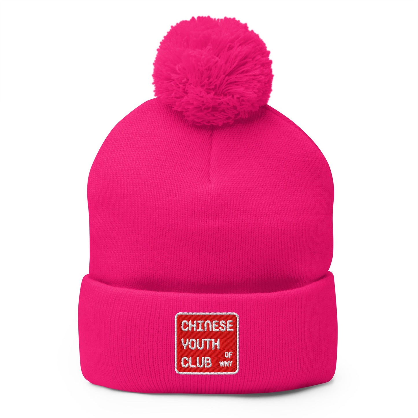 Pom - Pom Beanie | Chinese Youth Club of WNY | Mark Logo