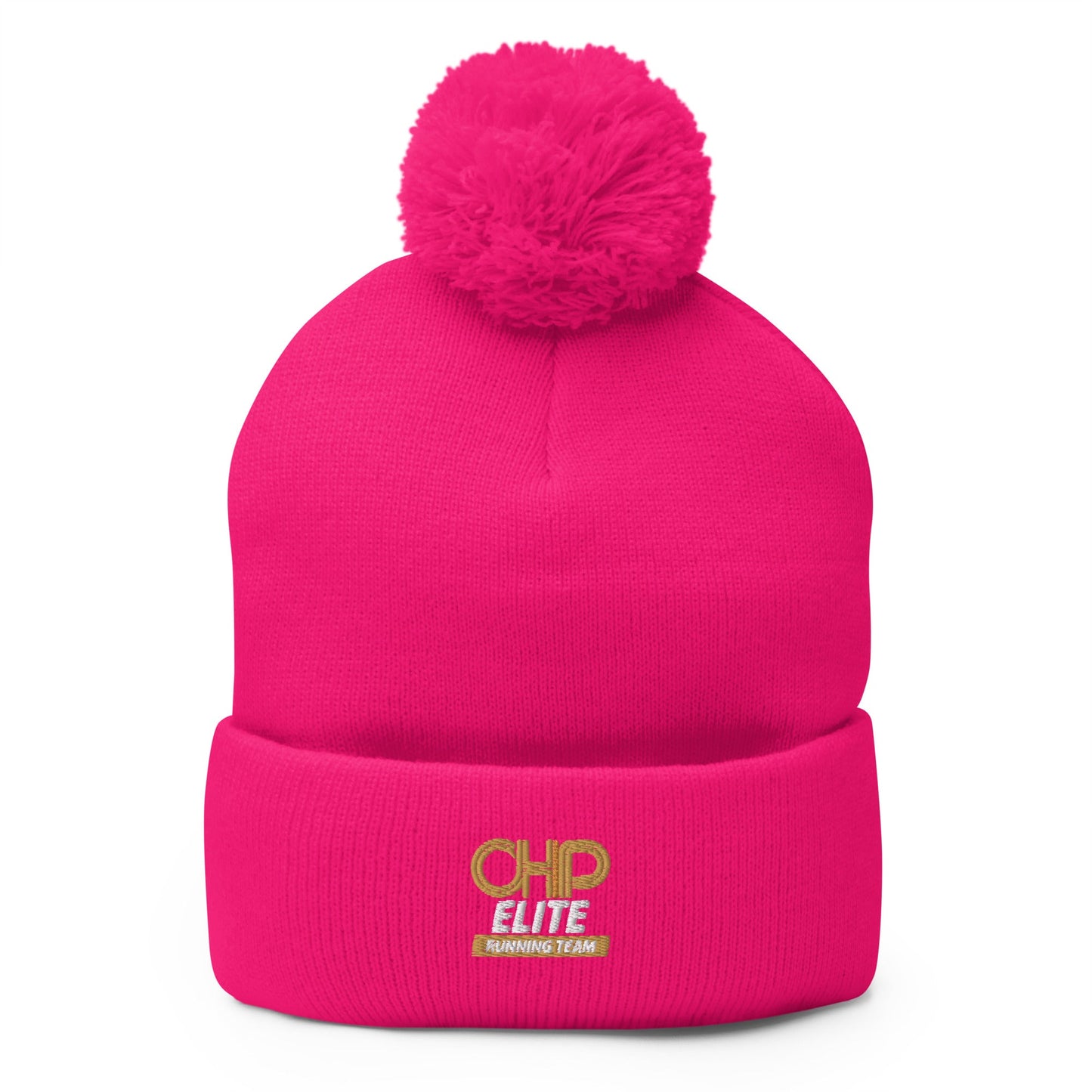Pom - Pom Beanie | CHP Elite Running Team | Runner Crest Logo