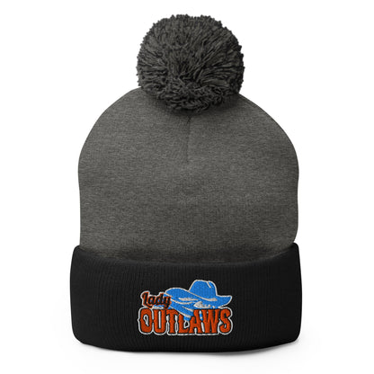 Pom - Pom Beanie | CKY Lady Outlaws | Script Logo
