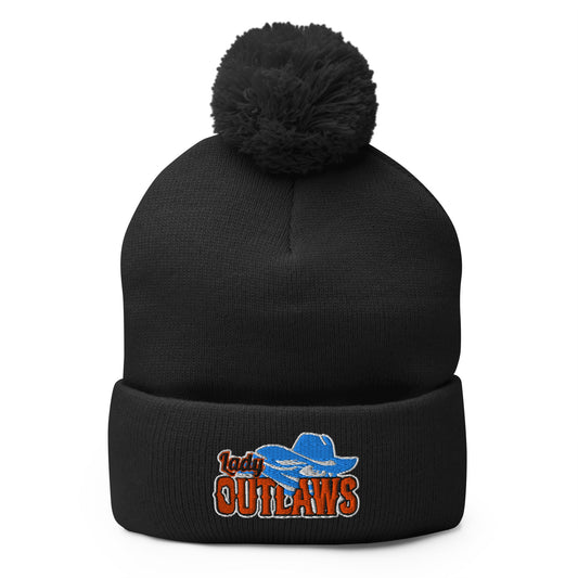 Pom - Pom Beanie | CKY Lady Outlaws | Script Logo
