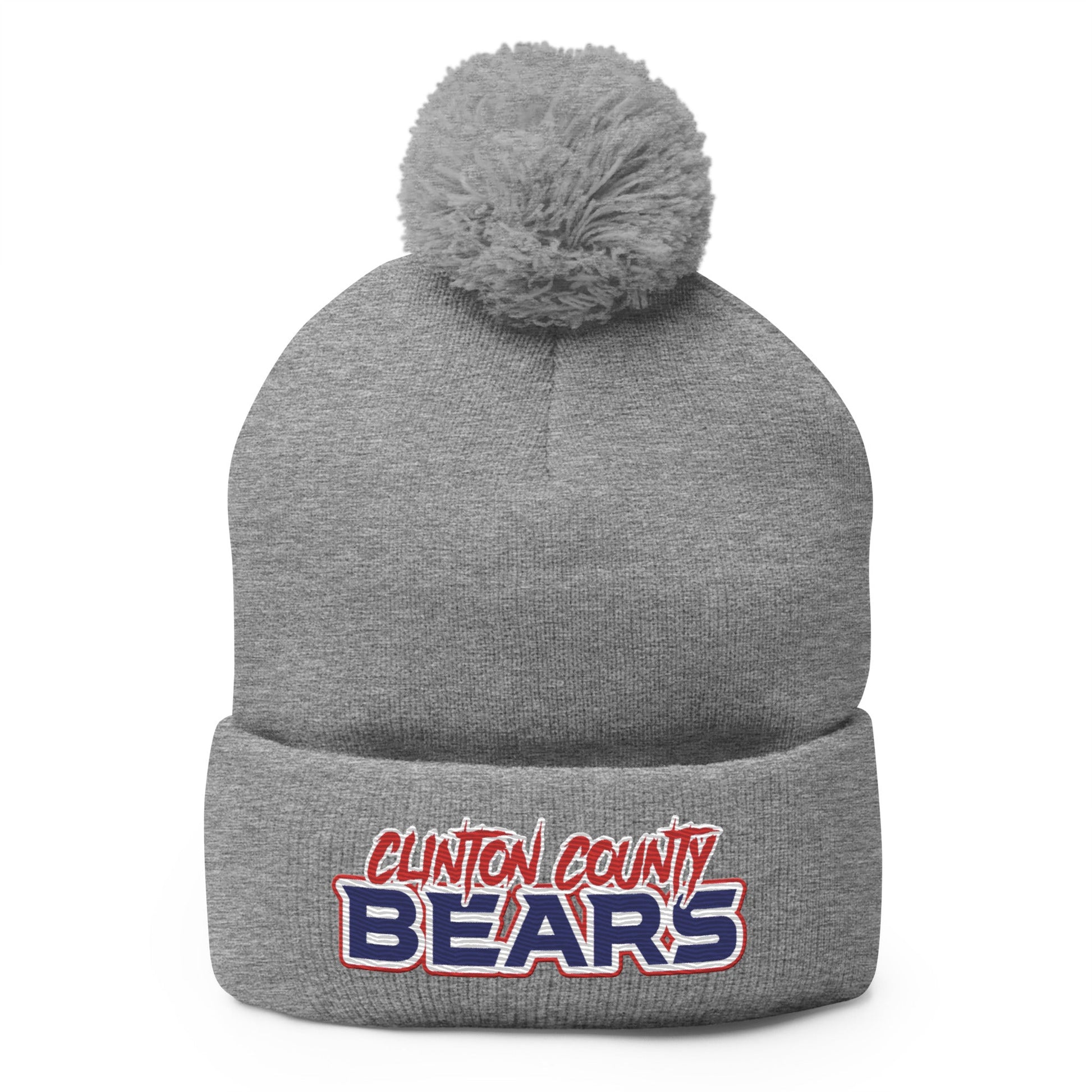 Pom - Pom Beanie | CLINTON COUNTY BEARS | Script Logo