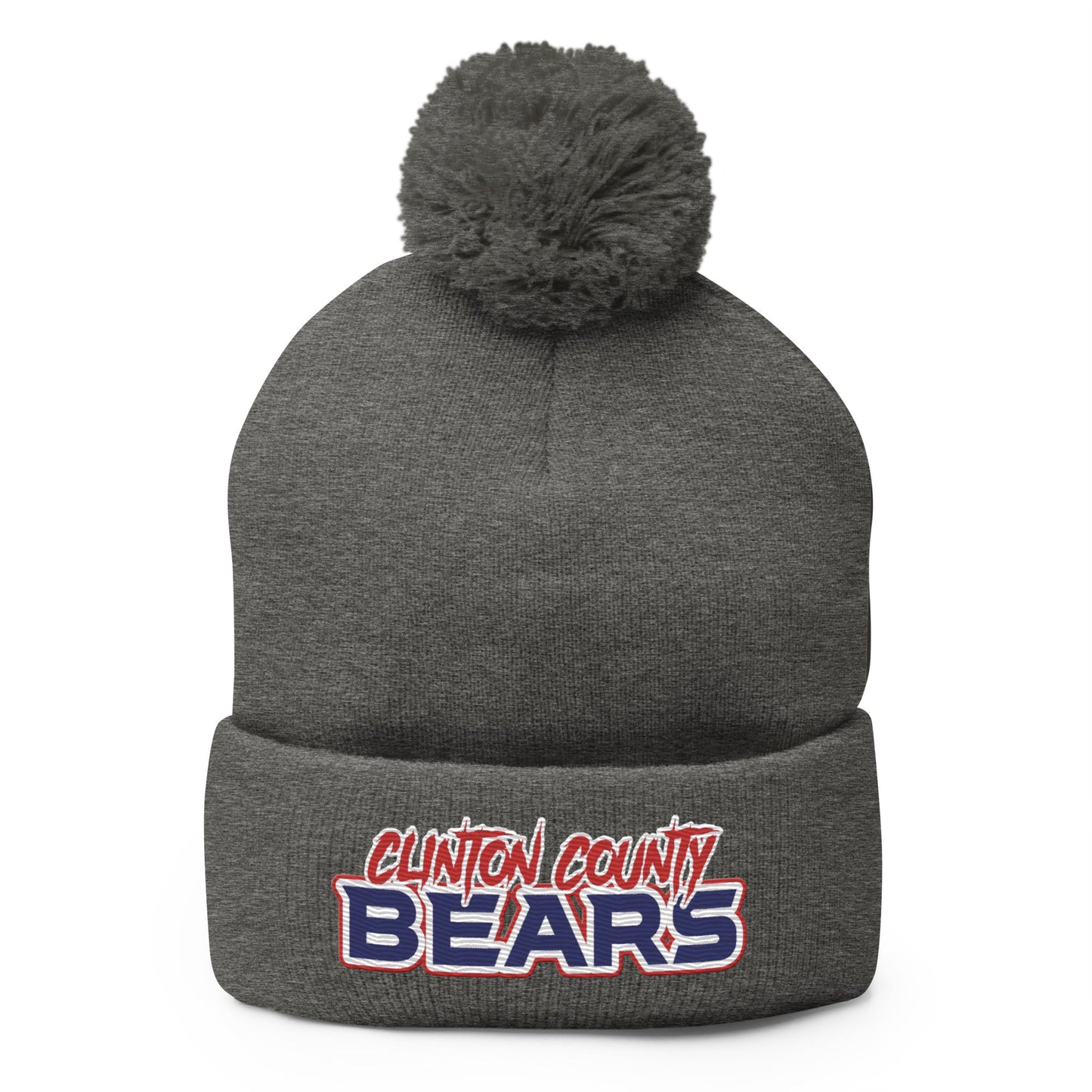 Pom - Pom Beanie | CLINTON COUNTY BEARS | Script Logo