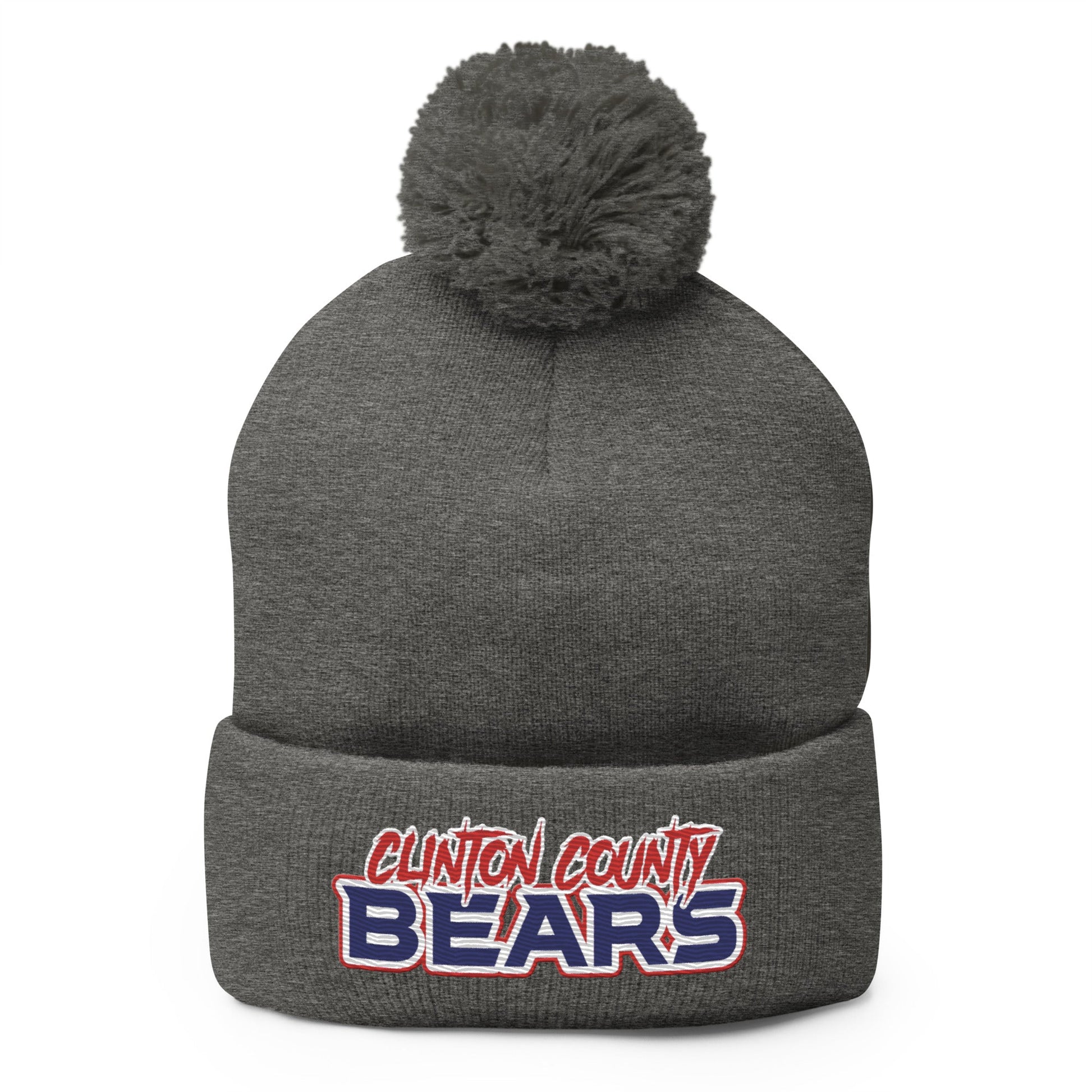 Pom - Pom Beanie | CLINTON COUNTY BEARS | Script Logo