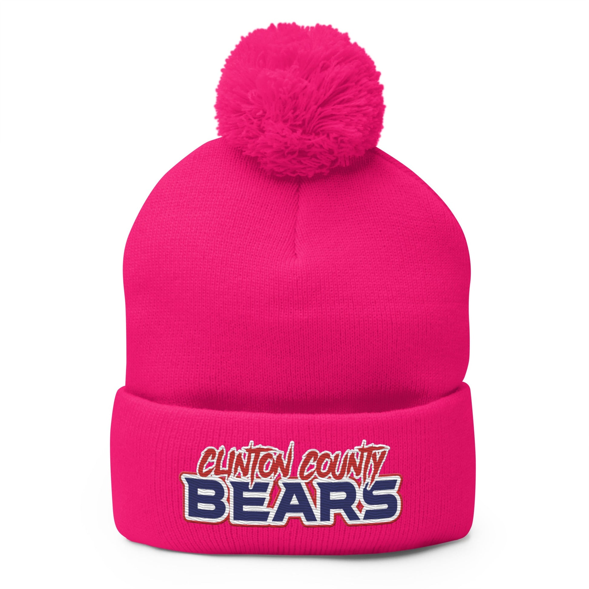 Pom - Pom Beanie | CLINTON COUNTY BEARS | Script Logo