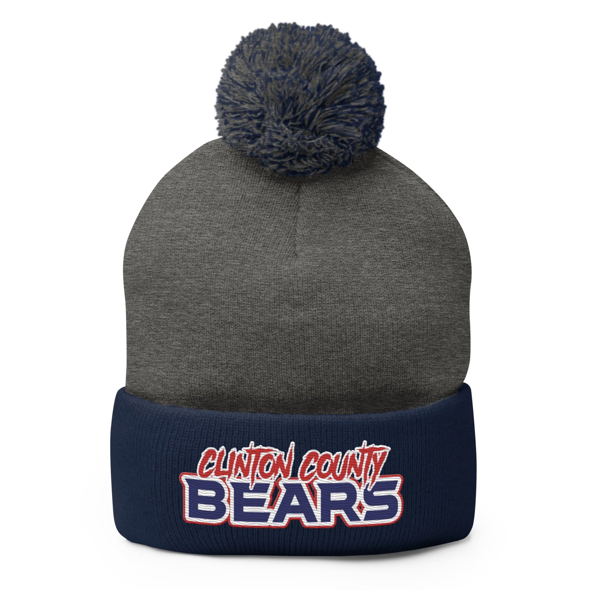 Pom - Pom Beanie | CLINTON COUNTY BEARS | Script Logo