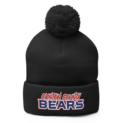 Pom - Pom Beanie | CLINTON COUNTY BEARS | Script Logo