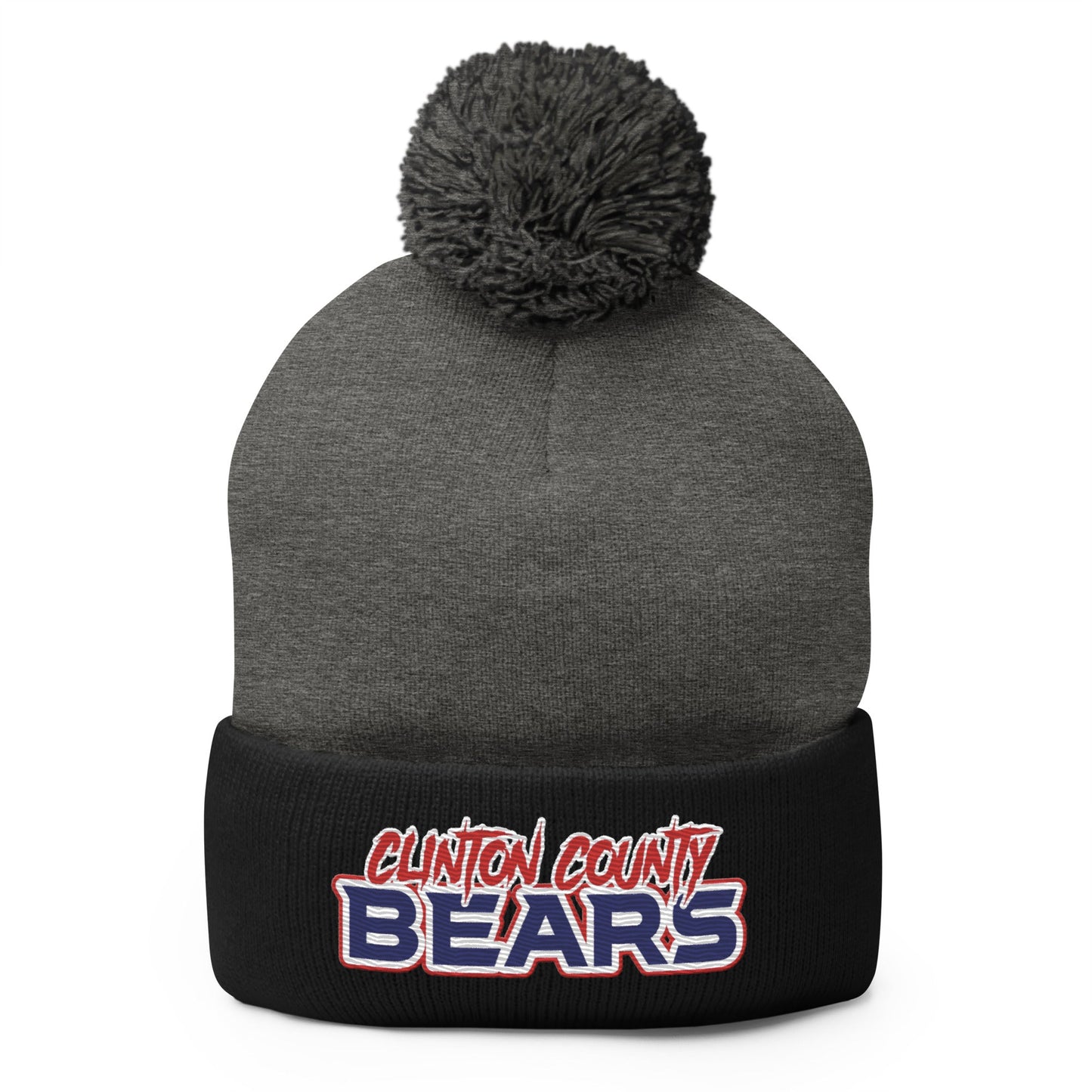 Pom - Pom Beanie | CLINTON COUNTY BEARS | Script Logo