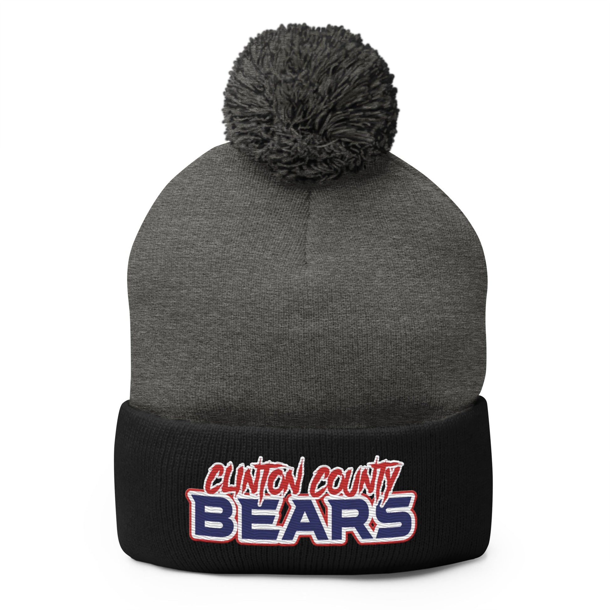 Pom - Pom Beanie | CLINTON COUNTY BEARS | Script Logo