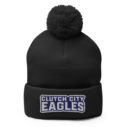 Pom - Pom Beanie | Clutch City College Prep | Shield Logo