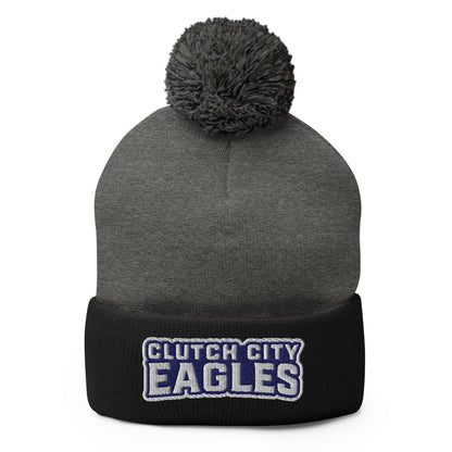 Pom - Pom Beanie | Clutch City College Prep | Shield Logo