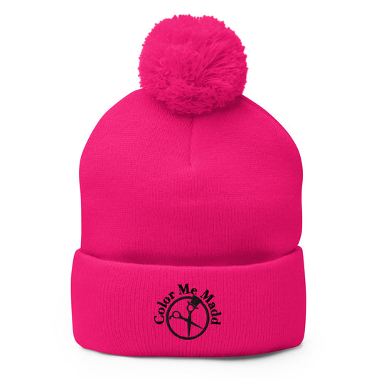 Pom - Pom Beanie | Color Me Madd | Crest Logo