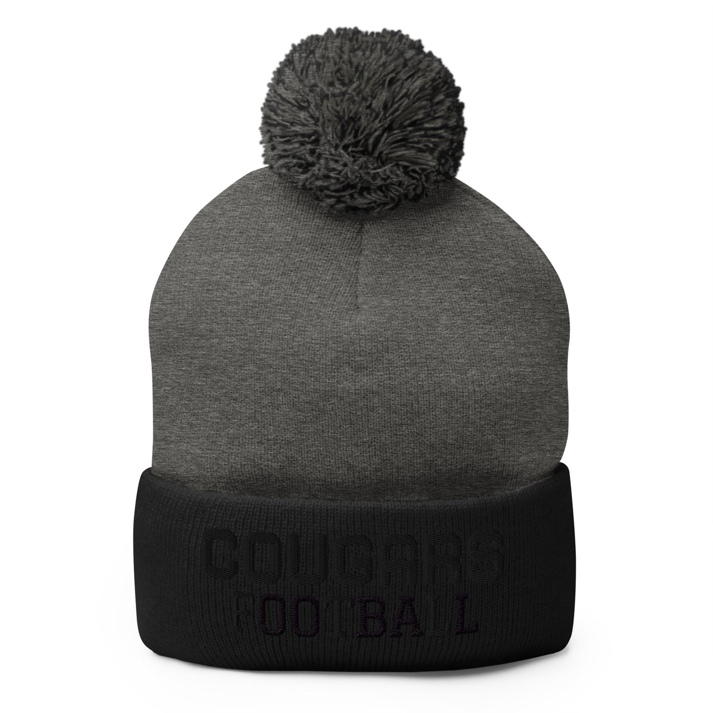 Pom - Pom Beanie | Colts Neck Cougars | Youth Tackle Football (AYF) | Strike Mascot Logo