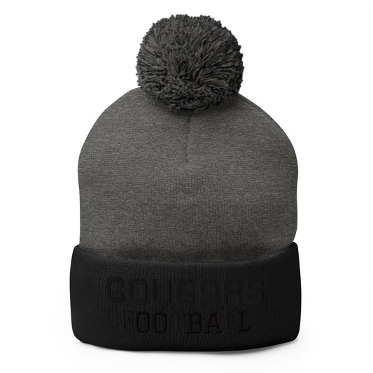 Pom - Pom Beanie | Colts Neck Cougars | Youth Tackle Football (AYF) | Strike Mascot Logo