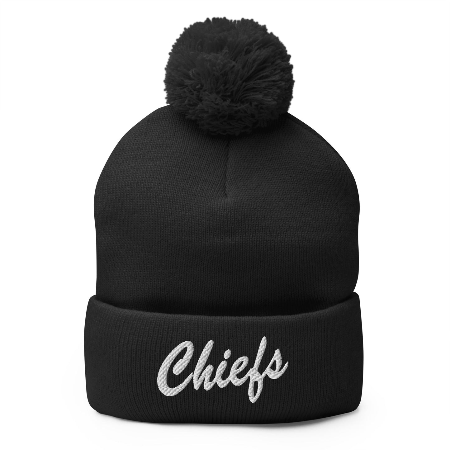 Pom-Pom Beanie | Connetquot Chiefs | Letter Crest Logo