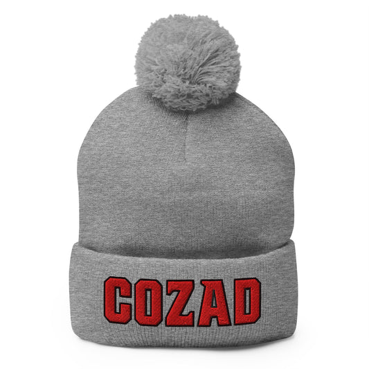 Pom - Pom Beanie | Cozad Girls Golf | Script Logo