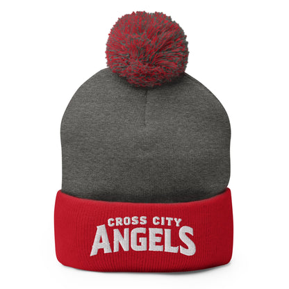 Pom - Pom Beanie | Cross City Angels | Emblem Logo