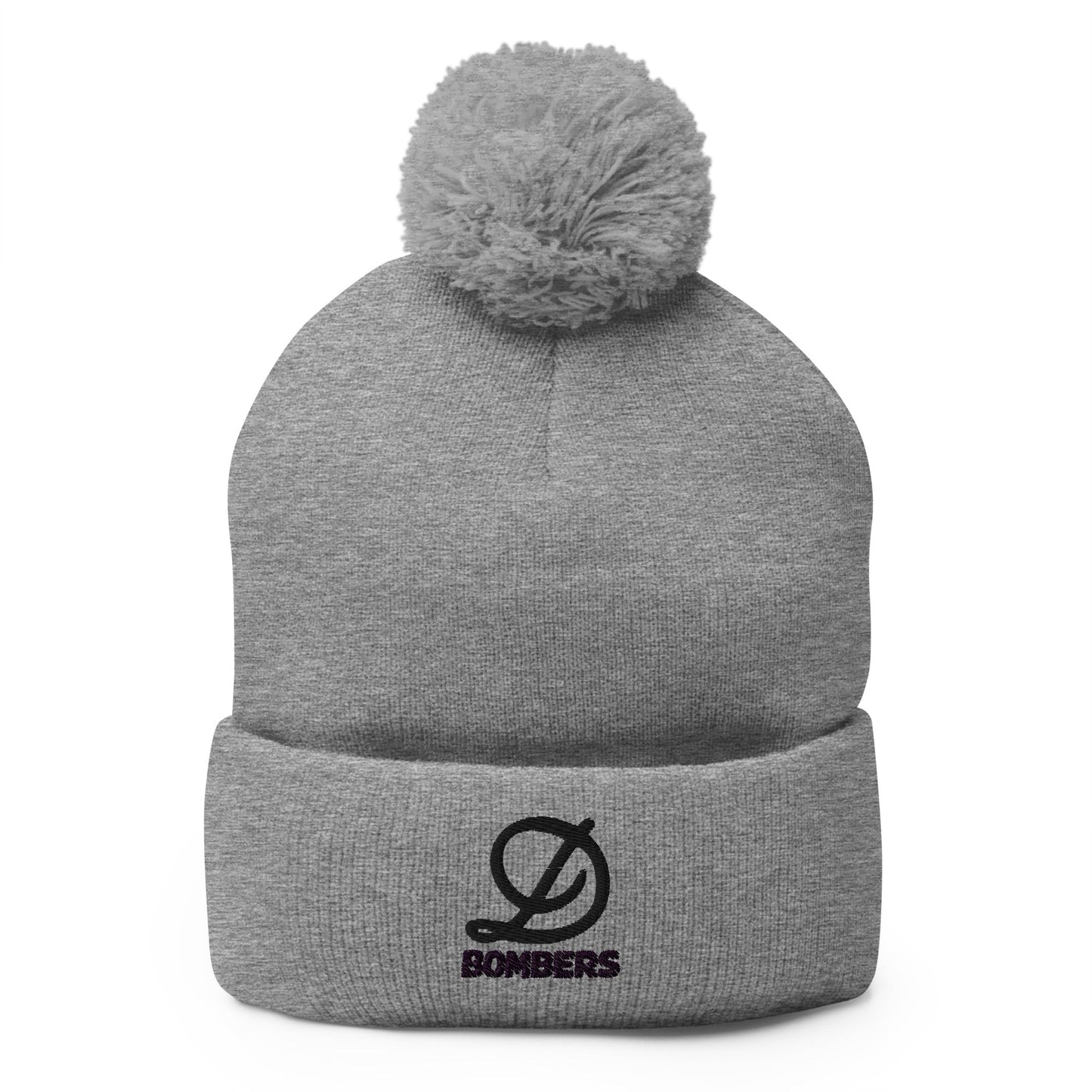 Pom-Pom Beanie | Diamond Bombers | Bomber Varsity - Black Logo