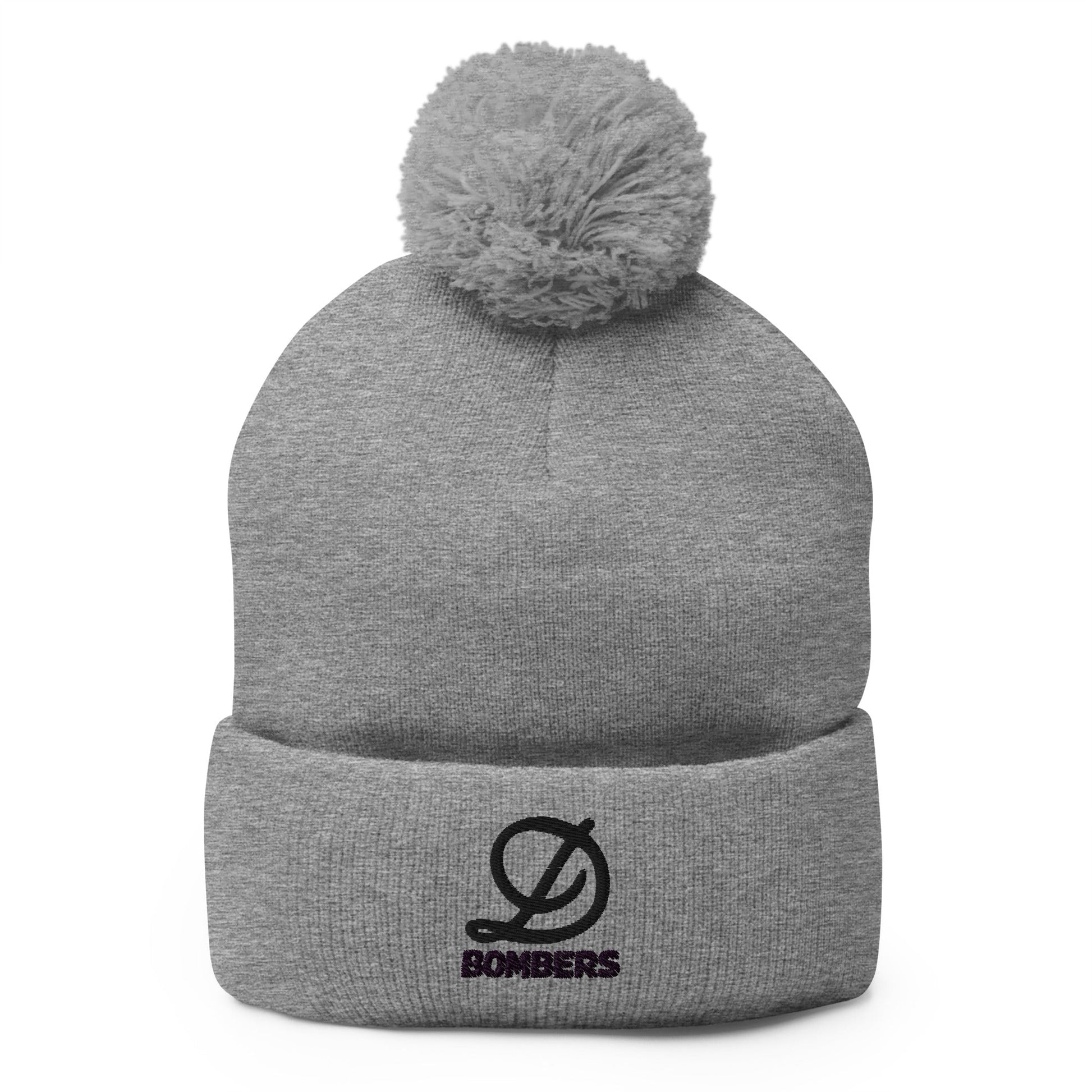 Pom-Pom Beanie | Diamond Bombers | Bomber Varsity - Black Logo