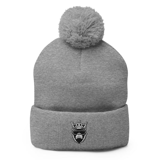 Pom - Pom Beanie | Drip Droppers | B&W Logo