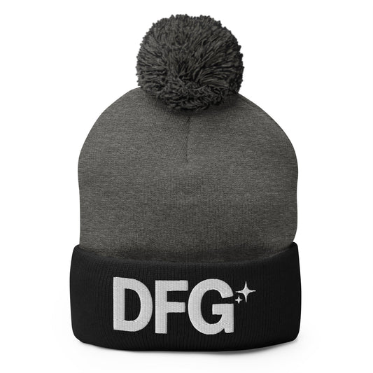 Pom - Pom Beanie | Dynamic Flights Gymnastics | DFG Logo