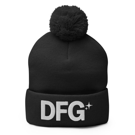 Pom - Pom Beanie | Dynamic Flights Gymnastics | DFG Logo