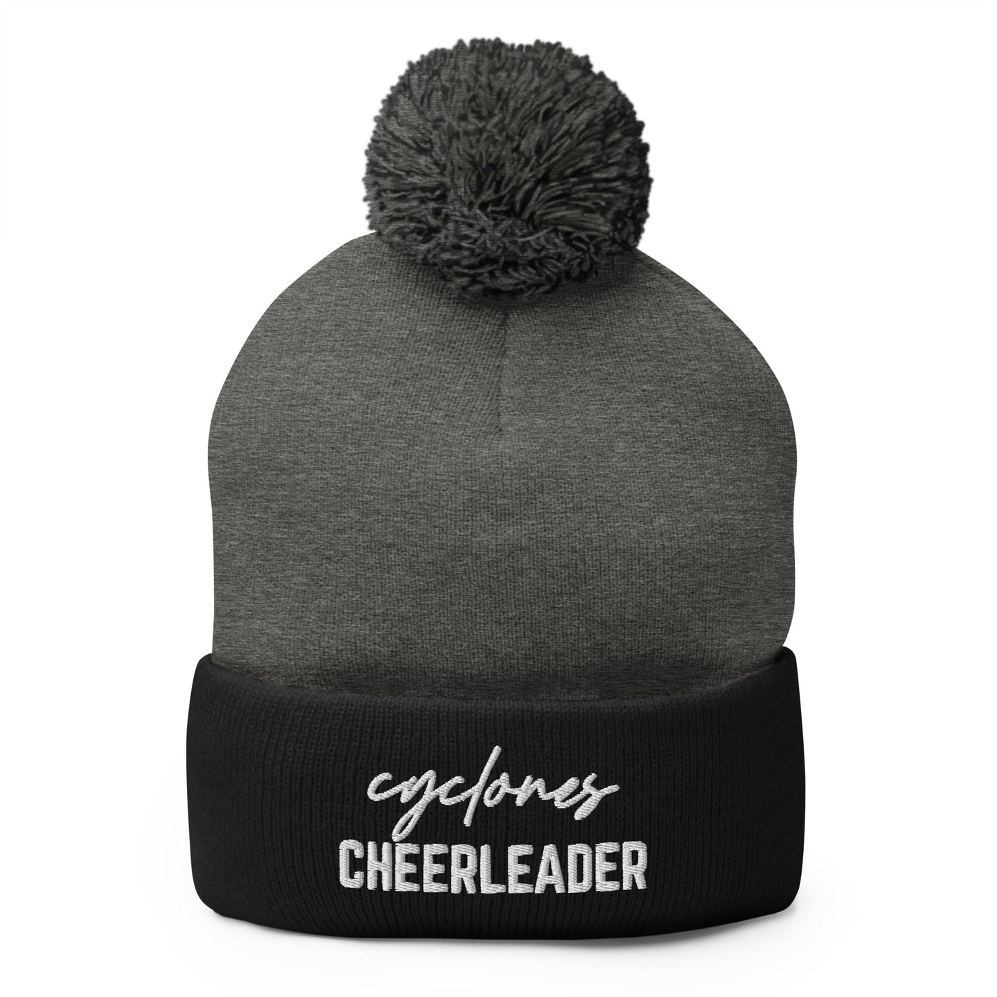 Pom-Pom Beanie | Eastern View High School Cheer | Script Logo
