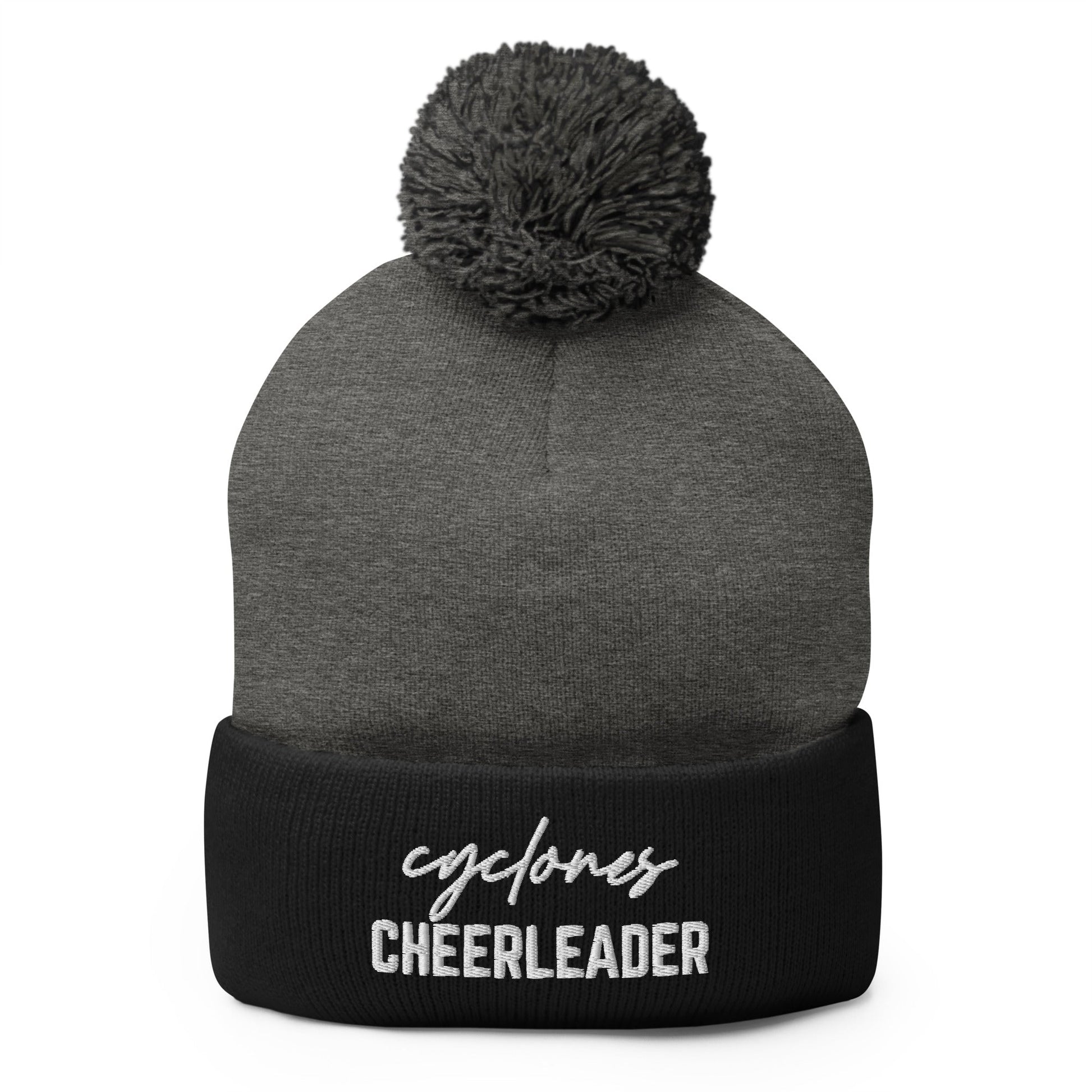 Pom-Pom Beanie | Eastern View High School Cheer | Script Logo