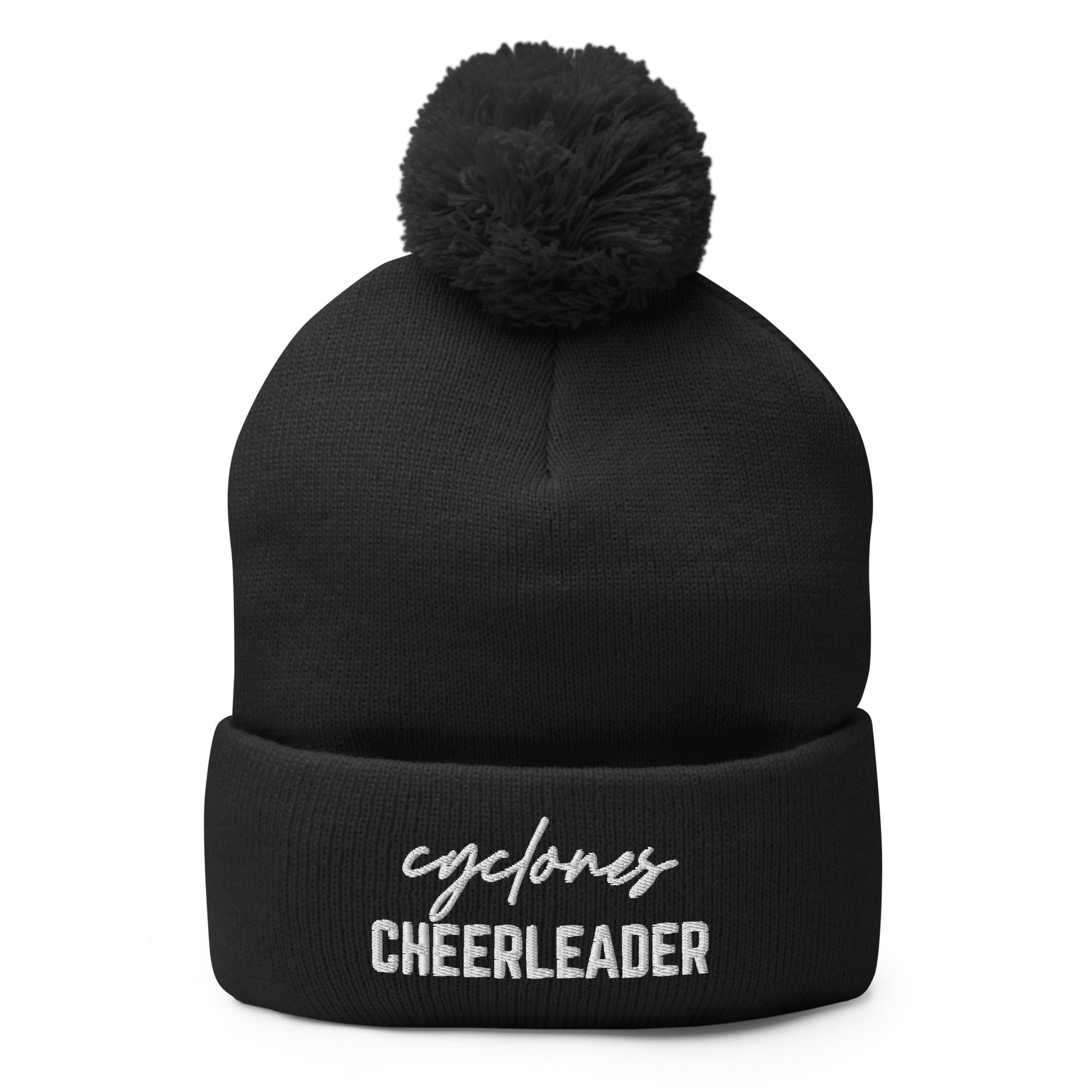 Pom-Pom Beanie | Eastern View High School Cheer | Script Logo
