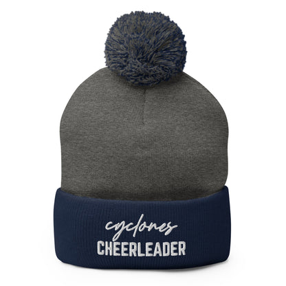 Pom-Pom Beanie | Eastern View High School Cheer | Script Logo