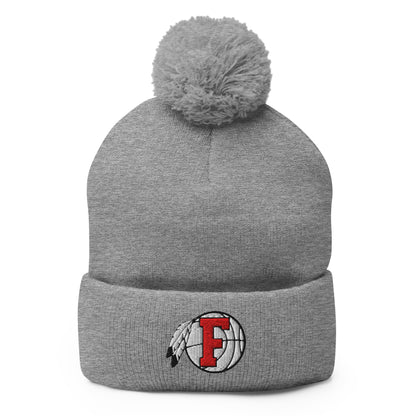 Pom - Pom Beanie | Fallbrook Basketball | Retro Logo