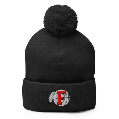 Pom - Pom Beanie | Fallbrook Basketball | Retro Logo