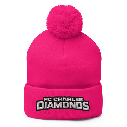 Pom - Pom Beanie | FC Charles: Diamonds | Shield Logo