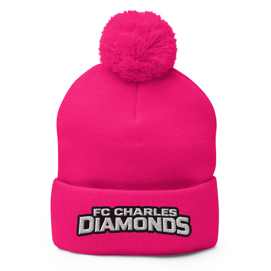 Pom - Pom Beanie | FC Charles: Diamonds | Shield Logo