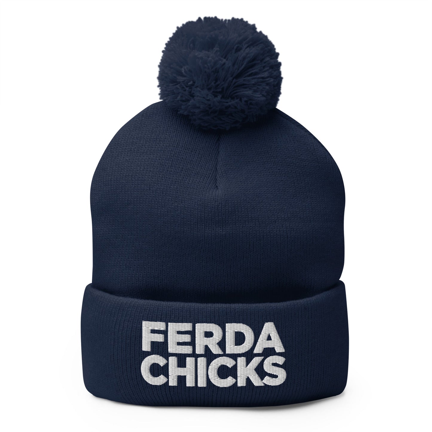 Pom-Pom Beanie | FerDa Chicks | Badge Logo